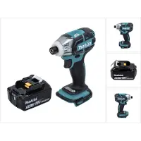 Makita DTS 141 T1 Visseuse à impulsions sans fil 18 V 40 Nm 1/4" Brushless + 1x batterie 5,0 Ah - sans chargeur