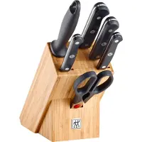 Zwilling Gourmet Block Knive Set 7 Units Doré