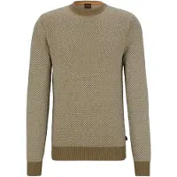 BOSS pour homme. 50494404 Pull classique vert (L), Casuel, Synthétique, Manche longue