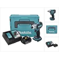 Makita DTS 141 RT1J Visseuse à impulsions sans fil 18 V 40 Nm 1/4" Brushless + 1x batterie 5,0 Ah + chargeur + Makpac