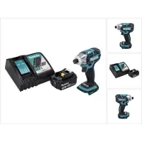 Makita DTS 141 RF1 Visseuse à impulsions sans fil 18 V 40 Nm 1/4" Brushless + 1x batterie 3,0 Ah + chargeur