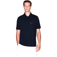 Armani Exchange pour homme. XM001286AF10366UB101 Polo régulier avec logo bleu marine (XS), Casuel, Coton, Manche courte