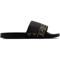 EA7 unisex. 7X000110_AF15128 Tongs Tape Slide noir (37), Plat, Aucun, Beachwear, PVC
