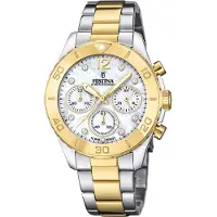 Festina Montre à affichage analogique blanc perle