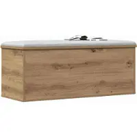 vidaXL Boîte de rangement Artisan-Chêne 90 x 35 x 35 cm Bois composite