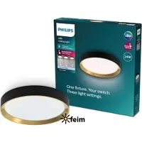 Philips Plafonnier, 24 W, LED, IP20, noir