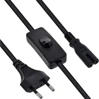 InLine 16153 câble électrique Noir 3 m CEE7/16 IEC C7