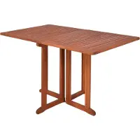 Spetebo Table de jardin rectangulaire en bois massif, pliable - Eucalyptus(à angles droits)