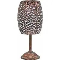 Galix Lanterne solaire en métal de couleur cuivre - 10 lm LED blanche - H 35 cm