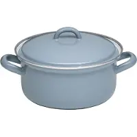 Riess Casserole avec couvercle Ø18cm 1,6L Pure Grey émail