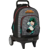My Hero Academia Compact With Evolutionary My Hero Academia 33l 33x45x22 Cm Wheeled Backpack Gris Enfants