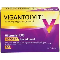 WICK Pharma - Zweigniederlassung der Procter & Gamble GmbH Vigantolvit 4000 I.E. Vitamine D3 en comprimés, 60 comprimés