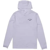 Salty Crew Overnight Hood Sunshirt Long Sleeve Rash Guard Blanc M Homme