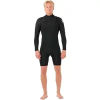 Rip Curl Dawn Patrol Spring 2/2 Mm Woman Long Sleeve Front Zip Shorty Noir S Femme