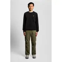 Lyle & Scott Sweat-shirt hybride demi-raglan hommes - Z865 Jet Black