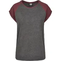 Urban Classics T-shirt gris foncé / lie de vin