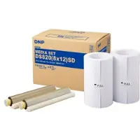 DNP DS 820 SD Media Kit 20x30 cm 2x 110 tirages (110 g/m², 20 x 30 centimètres, 220 pcs), Papier photo, Blanc