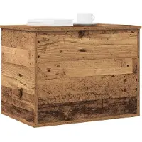 vidaXL Boîte de rangement Vieux bois 60 x 42 x 46 cm Bois composite