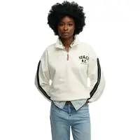 Superdry pour femme. W2012593A Sweat-shirt beige Country Club Applique (S), Casuel, Coton