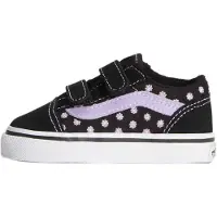 Vans Baskets basses enfant Old Skool V FLORAL EMBROIDERY PURPLE filles - Noir - 19