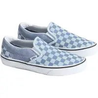 Vans Slip ons Classic Slip-On CHECKERBOARD LIGHT BLUE femmes - Bleu - 38