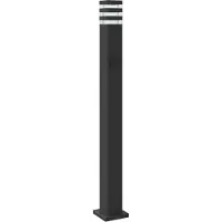 vidaXL Lampe d'allée avec prise de courant noire 110 cm aluminium
