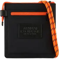 Armani Exchange pour homme. XM002044AF19932UC001 Sac à bandoulière compact noir (OSFA), Casuel, Polyamide
