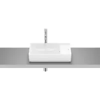 Laufen Roca Ona, vasque WT, rectangulaire, sans trou pour robinet, évacuation à droite, 550 x 345, blanc, 1 pièce.