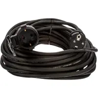 Nordic Quality Câble en caoutchouc pour l'extérieur 20m noir H05RR-F 3G1.5 (20 m)