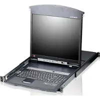 Aten KL1508AN Commutateur KVM, 48cm TFT, VGA, PS/2-USB via cat 5, 8 ports, DE-Layout