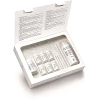 Bruno Vassari Glyco System Set - Poudre exfoliante 6 pièces, 0,30 grammes chacune et crème hydratante Fo (Kit de soins du visage)