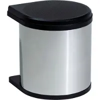 Hailo Collecteur de déchets 3512031 MO Swing bs Mono 12 litres inox noir