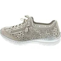 Rieker Chaussures de dame Eagle/Moon/Scuba : chaussures basses, sandales, pantoufles, couleur beige, pour le quotidien