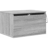 vidaXL Table de chevet murale avec lumières LED sonoma gris