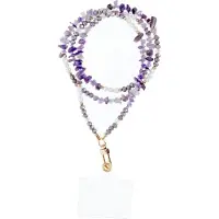 OEM STONE Pendentif adapté au téléphone / Longueur du cordon 82cm (41cm en boucle) / autour du cou - violet
