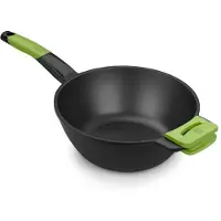 BRA Prior, Rond, Wok/Poêle à frire, Noir, Vert, Prior, Aluminium, 5,5 mm