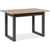 CALICOSY - Table à manger extensibleReproduction chêne et anthracite L120/160 cm - DENVER