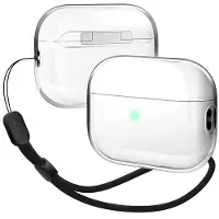 Elago Étui transparent avec lanière en nylon pour AirPods Pro 2 transparent