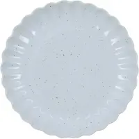 House Doctor Assiettes à déjeuner coquille Saint-Jacques, bleu clair, lot de 6