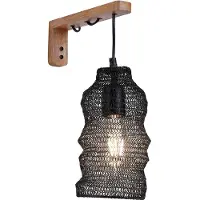 Leuchtendirekt Applique Kokon 15711-18 Réseau Noir E27 Interrupteur À Cordon