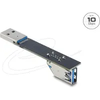DeLOCK USB 10Gbps Adapter USB-A BU < ST gedreht 90° unten
