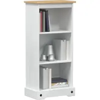 vidaXL Bibliothèque Blanc 46 x 29 x 100 cm Pin massif