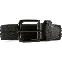 Armani Exchange pour homme. XM002035AF19930UC001 Ceinture à languette noire (90 cm), Casuel, Synthétique