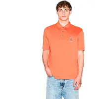 Armani Exchange pour homme. XM002209AF10364U3040 Polo décontracté en oxide orange (S), Casuel, Coton, Classique, Manche courte