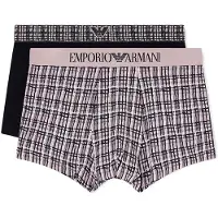 Emporio Armani pour homme. EM001014_AF18885 Lot de 2 caleçons noirs (L), Homewear, Coton