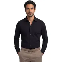 R2 Chemise Tricoté Piqué Noir taille 39