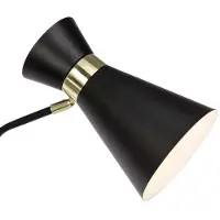 Brilliant Lampe Goldy Lampadaire 1flg noir-mat/or | 1x A60, E27, 28W, g.f. Lampes normales n. ent. | Convient pour ampoules LED | Avec interrupteur de pied