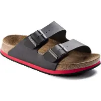 Birkenstock Unisexe, Sandales, Arizona SL Birko-Flor normal, Noir, (48)