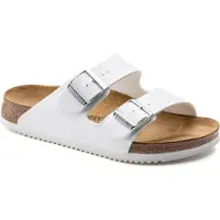 Birkenstock Unisexe, Sandales, Arizona Birko-Flor Normal, Blanc, (37)