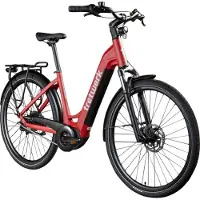 Tretwerk Amber Nexus E Bike : vélo électrique pour femme 28 pouces, 155 - 185 cm, vélo hollandais à cadre bas, rouge, 48 cm